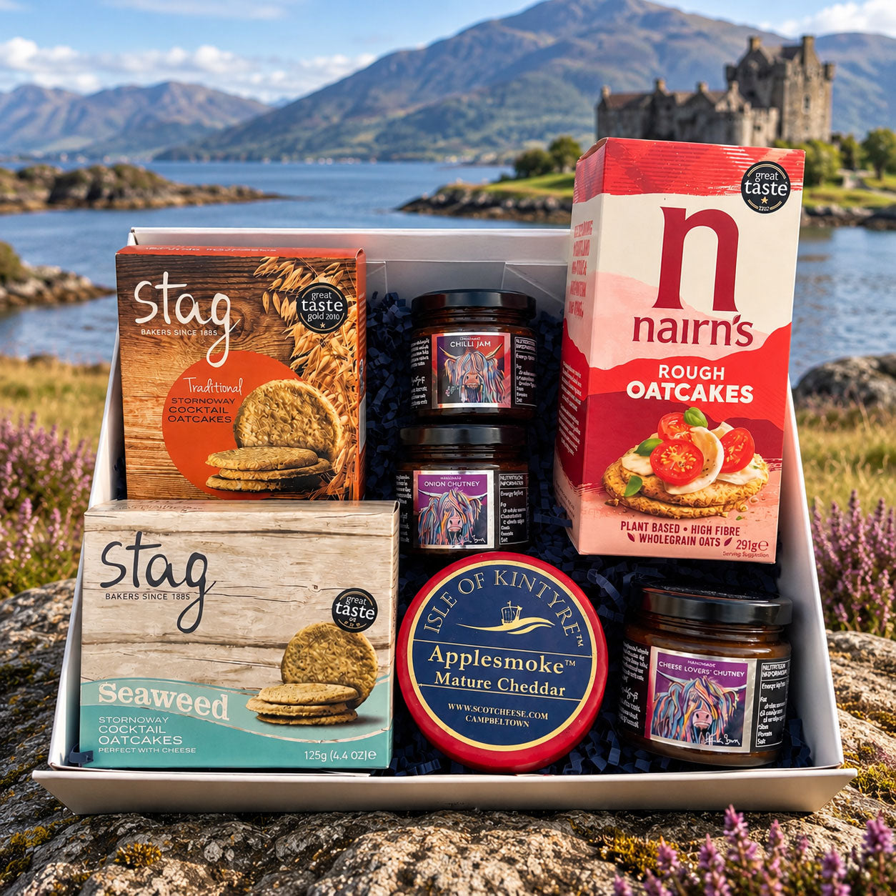 Oatcakes, Cheese & Chutneys – Scottish Pantry Gift Box