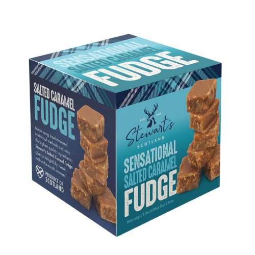 Stewart's salted caramel fudge 125g Scottish handmade fudge